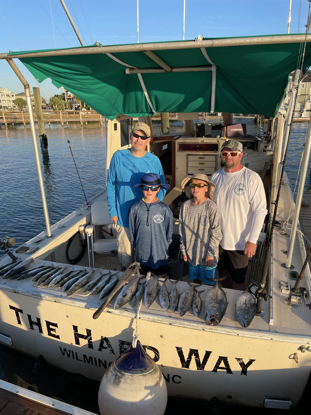 King mackerel charter fishing wrightsville beach deepseaexpress ger sharks family activity grouper boat